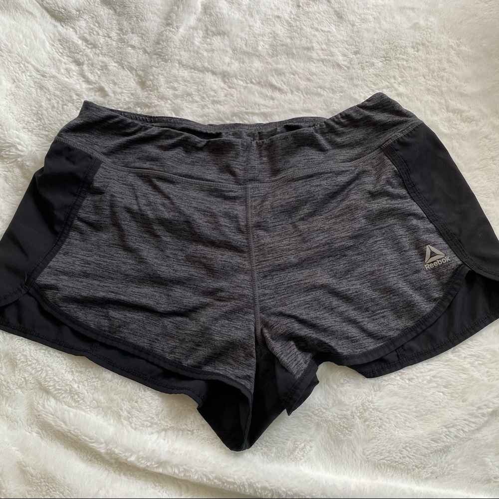 Black/Grey Reebok Women’s Running Shorts - Large